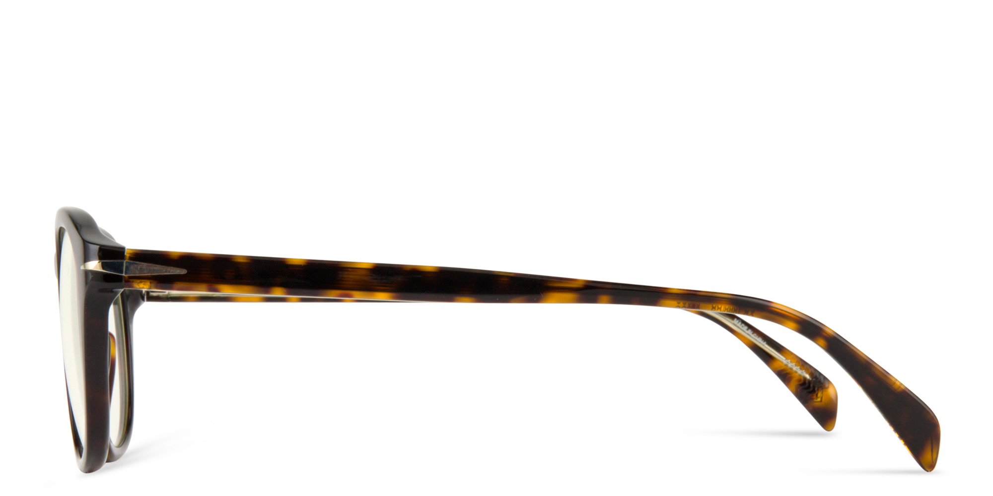 Shop DAVID BECKHAM Timeless Icons Panthos Eyeglasses in Havana online.