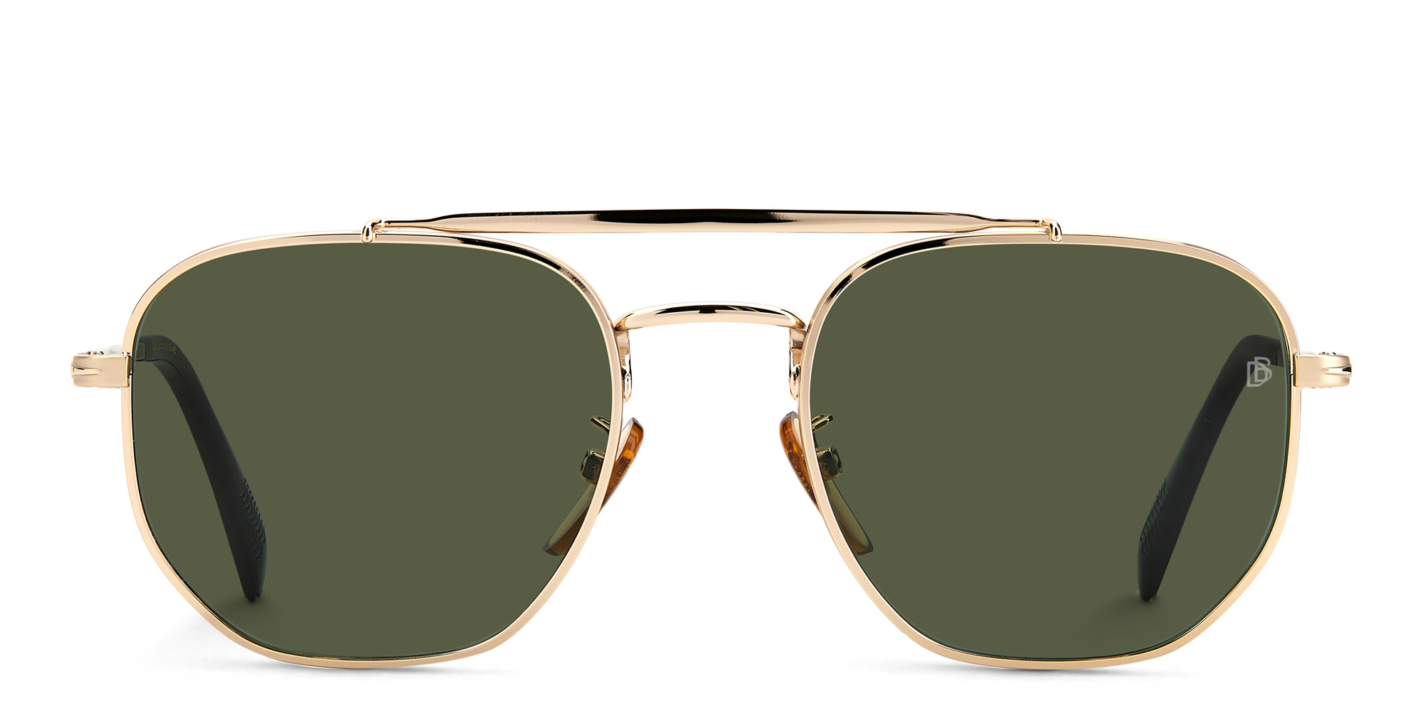 DAVID BECKHAM Square Sunglasses in Gold – Product Photo 1