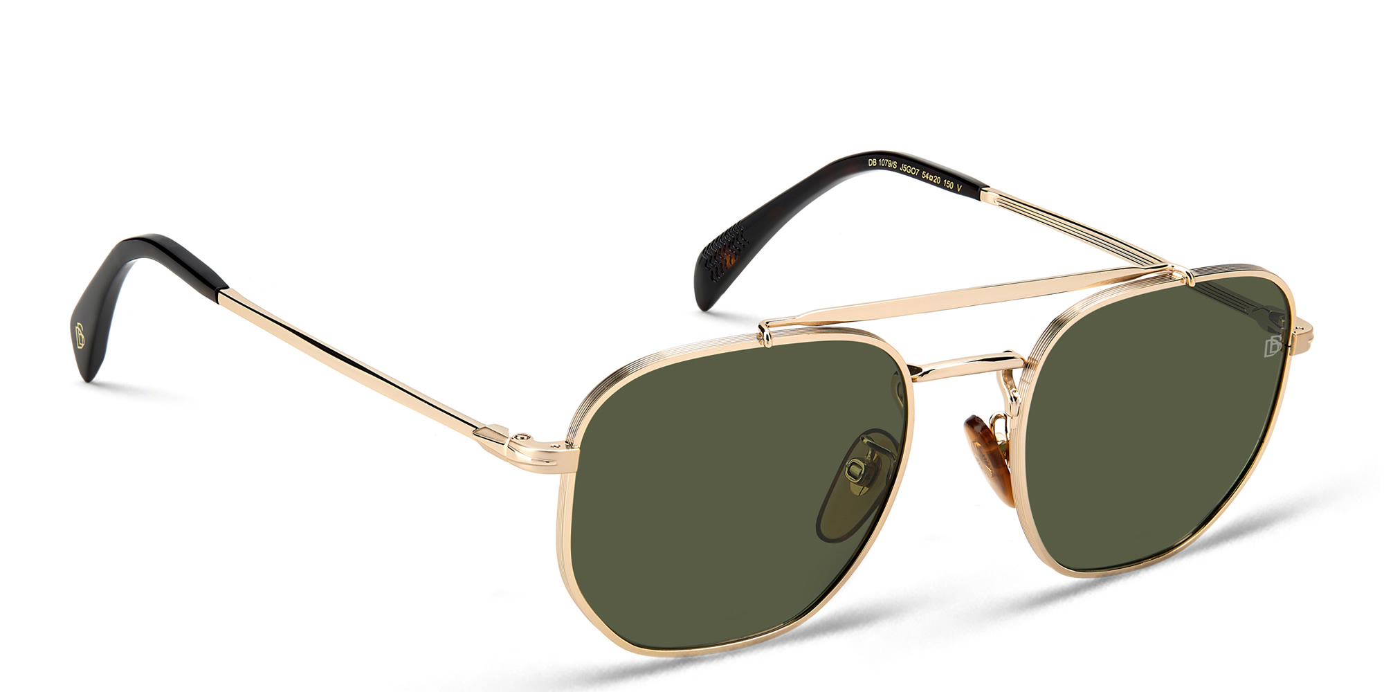 DAVID BECKHAM Square Sunglasses in Gold – Product Photo 3