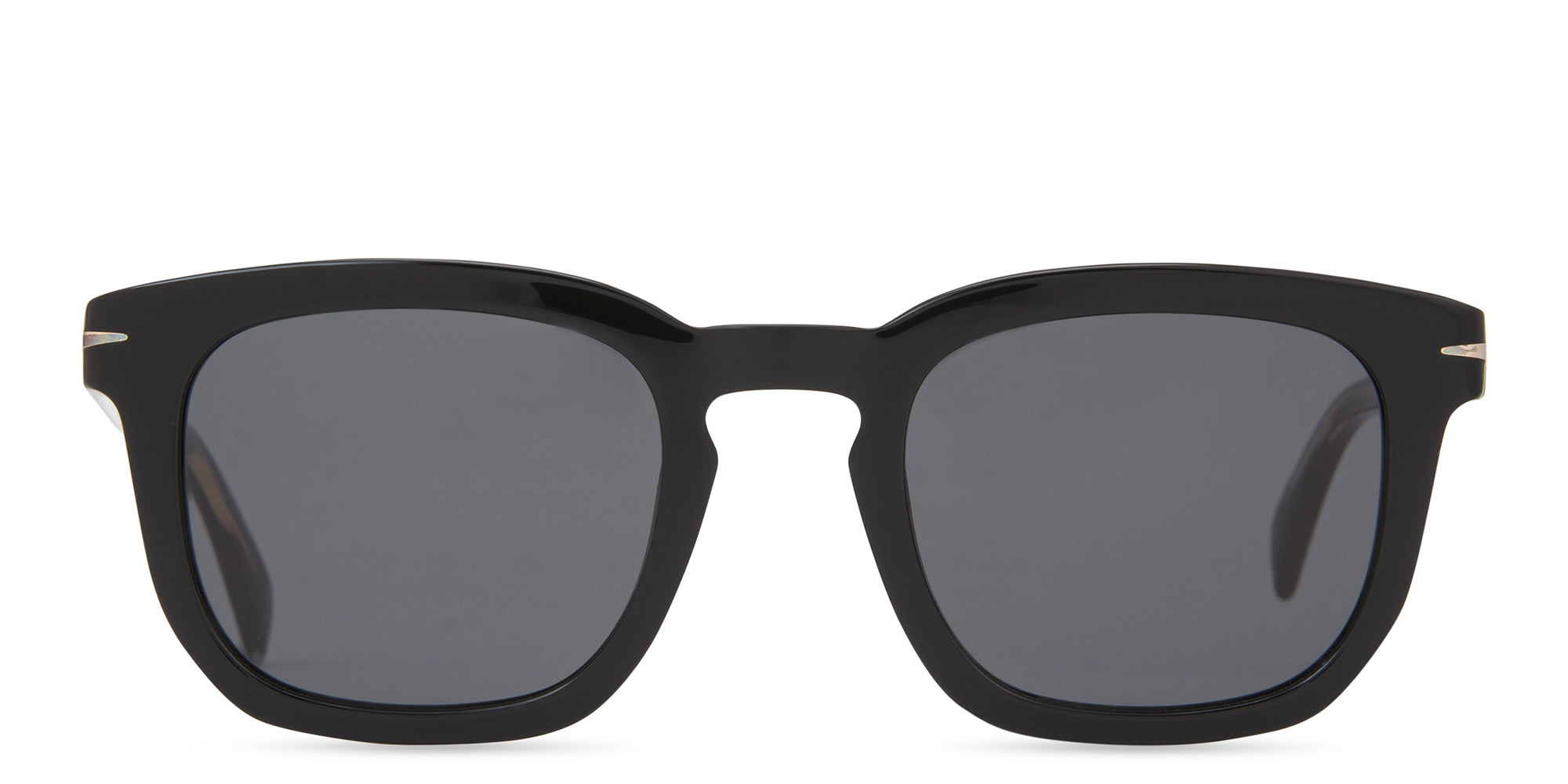 Shop DAVID BECKHAM Rectangle Sunglasses in Black online.