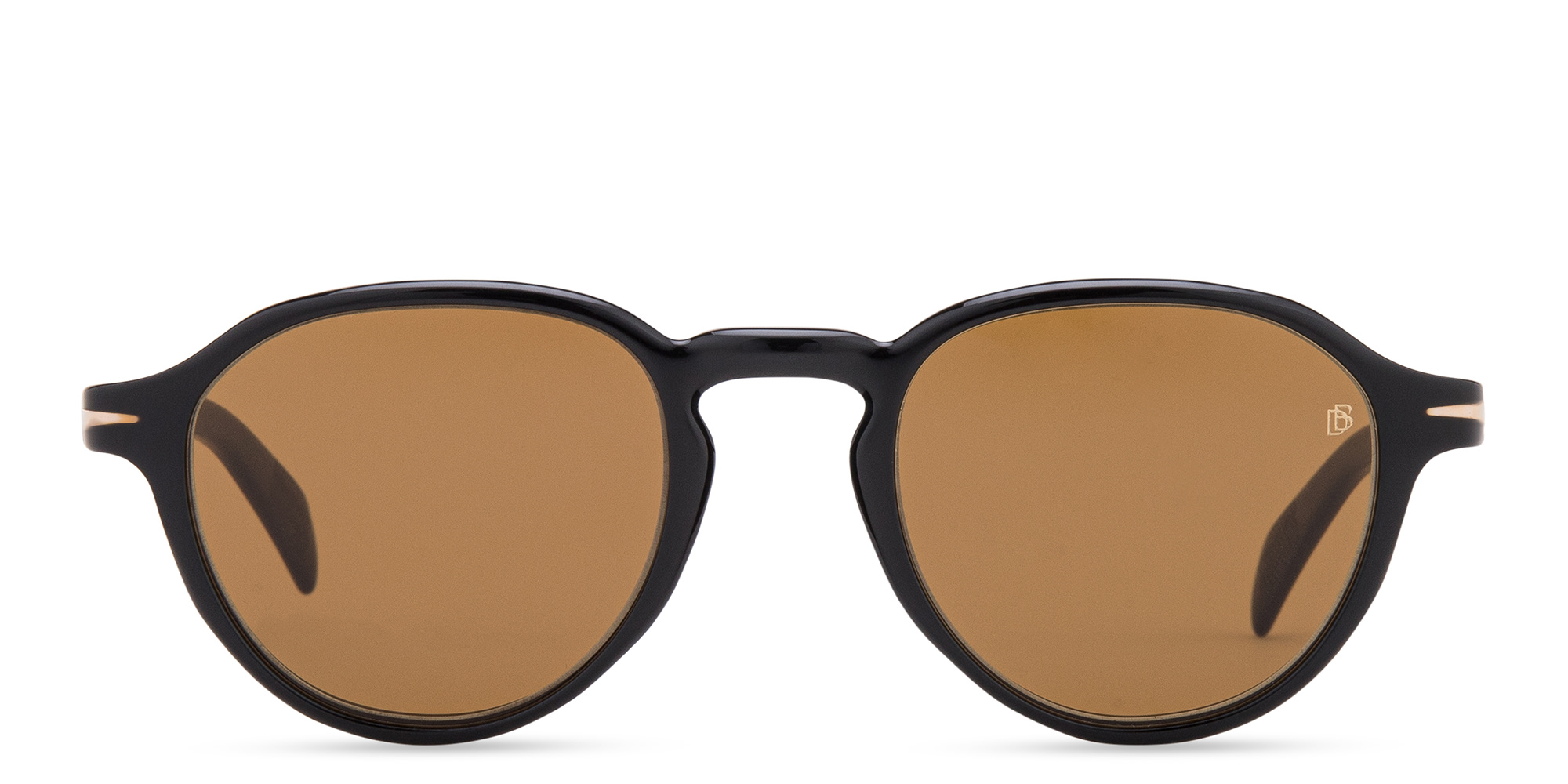 DAVID BECKHAM Round Sunglasses in Black – Product Photo 1