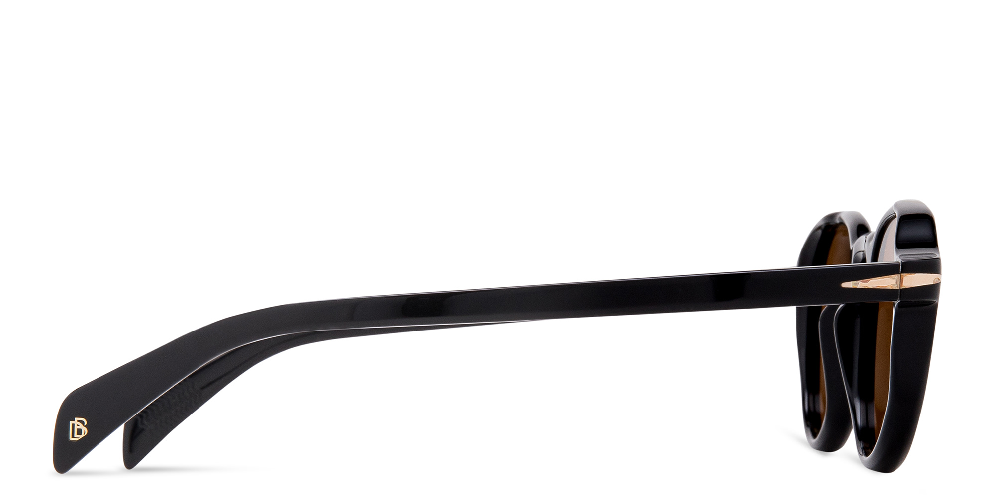 DAVID BECKHAM Round Sunglasses in Black – Product Photo 3