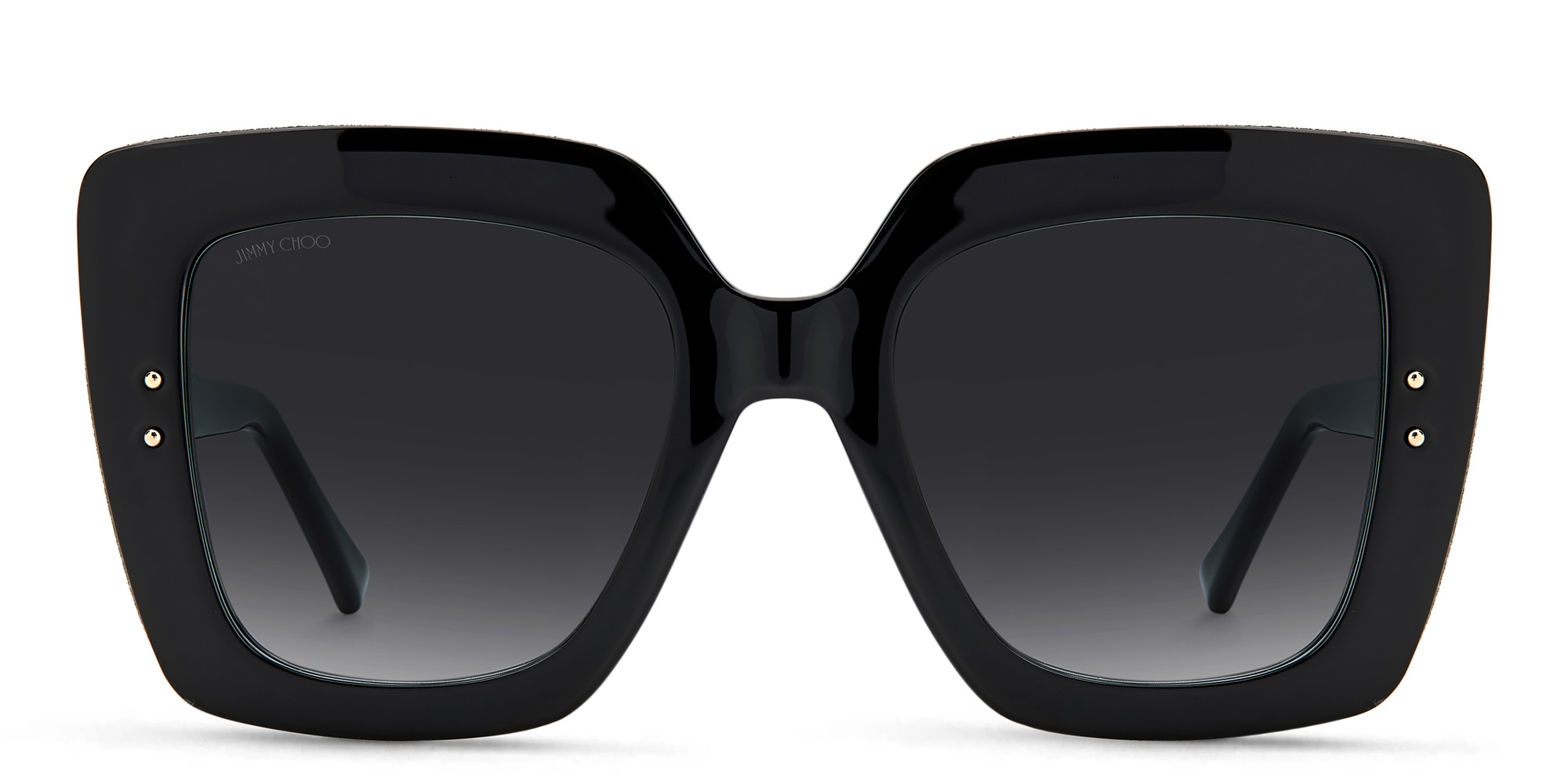 نظارة شمسية اوري/جي/اس بإطار مربع من جيمي تشو بلون أسود - صورة المنتج 1
