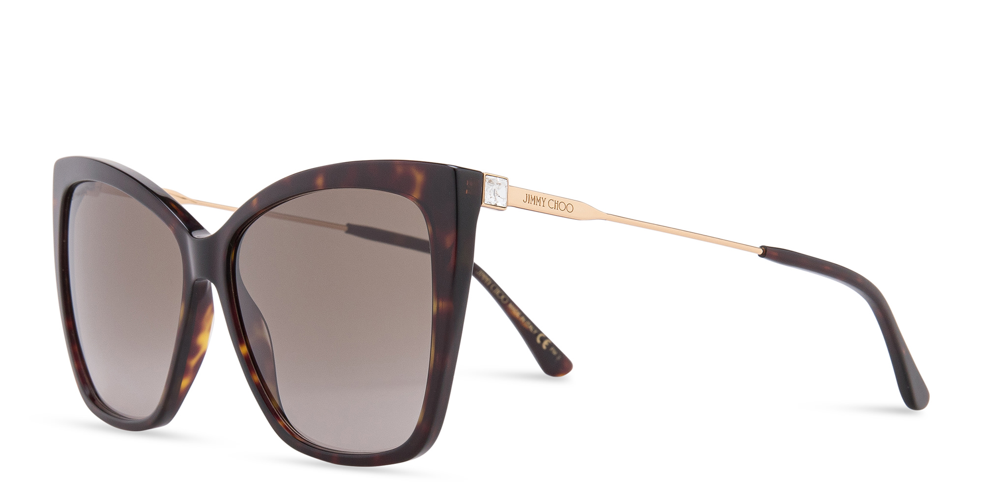Shop JIMMY CHOO Seba/S Cat-Eye Sunglasses in Havana online.
