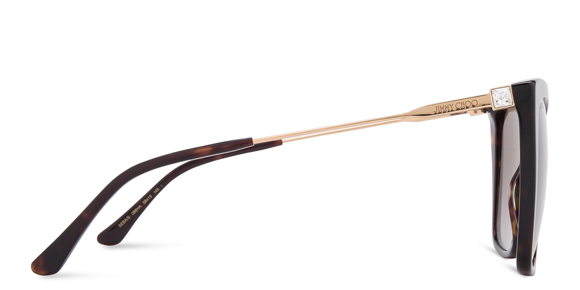 Shop JIMMY CHOO Seba/S Cat-Eye Sunglasses in Havana online.