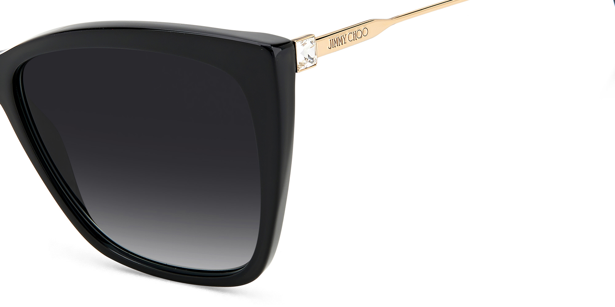 JIMMY CHOO Seba/S Unisex Cat Eye Sunglasses in Black – Product Photo 5