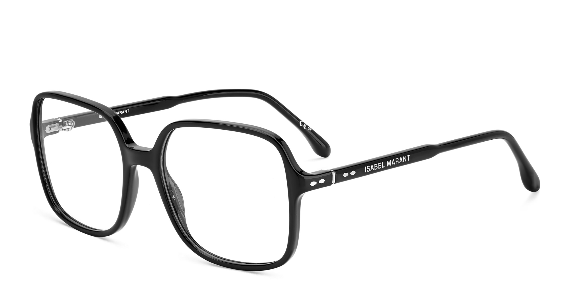 Shop ISABEL MARANT Square Eyeglasses in Black online.