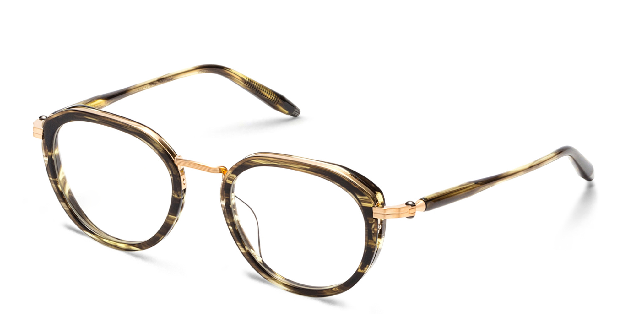 Shop AKONI Camera Unisex Round Eyeglasses in Havana online.
