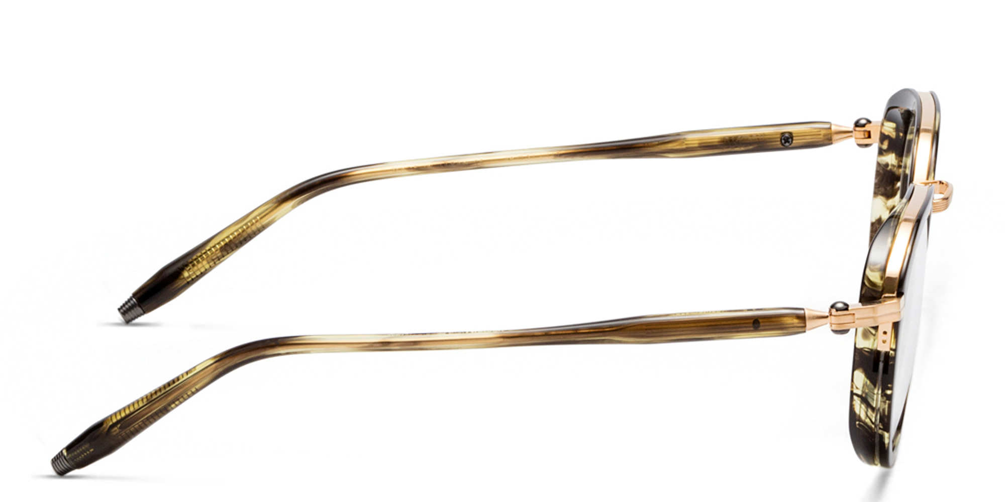 Shop AKONI Camera Unisex Round Eyeglasses in Havana online.