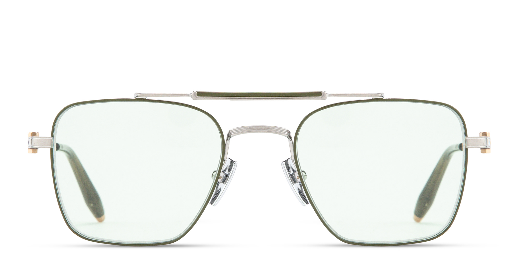 Shop AKONI Europa Unisex Square Eyeglasses in Grey online.