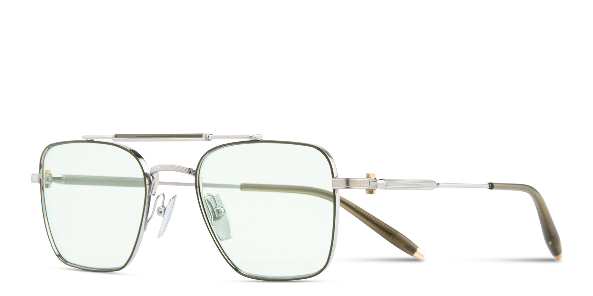Shop AKONI Europa Unisex Square Eyeglasses in Grey online.