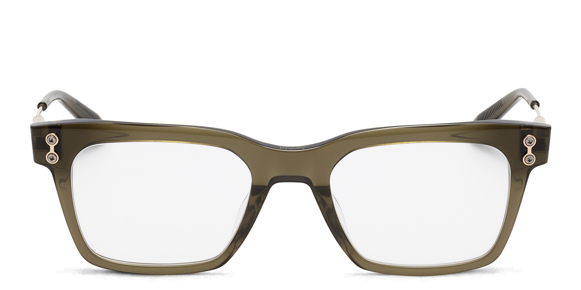 AKONI Kepler Unisex Rectangle Eyeglasses in Gold – Product Photo 1