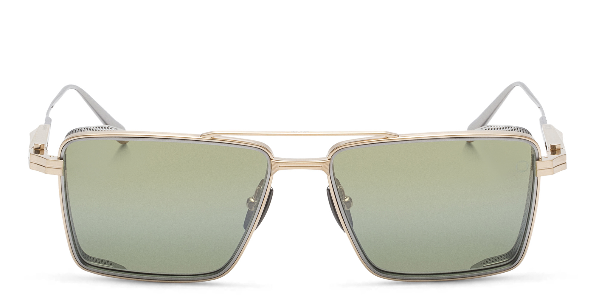 AKONI Sprint-A Unisex Square Sunglasses in Gold – Product Photo 1