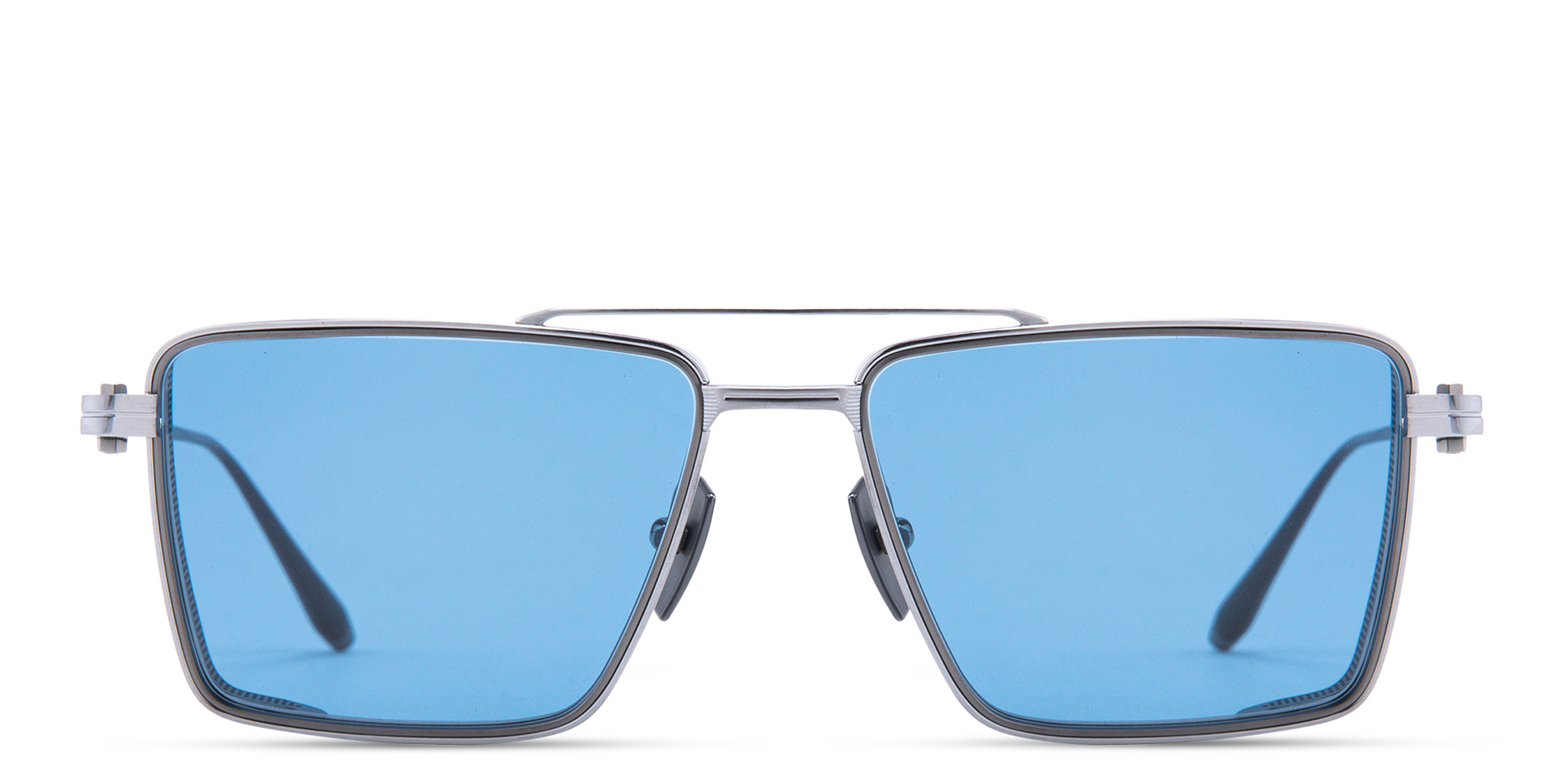 AKONI Sprint-A Unisex Square Sunglasses in Black – Product Photo 1