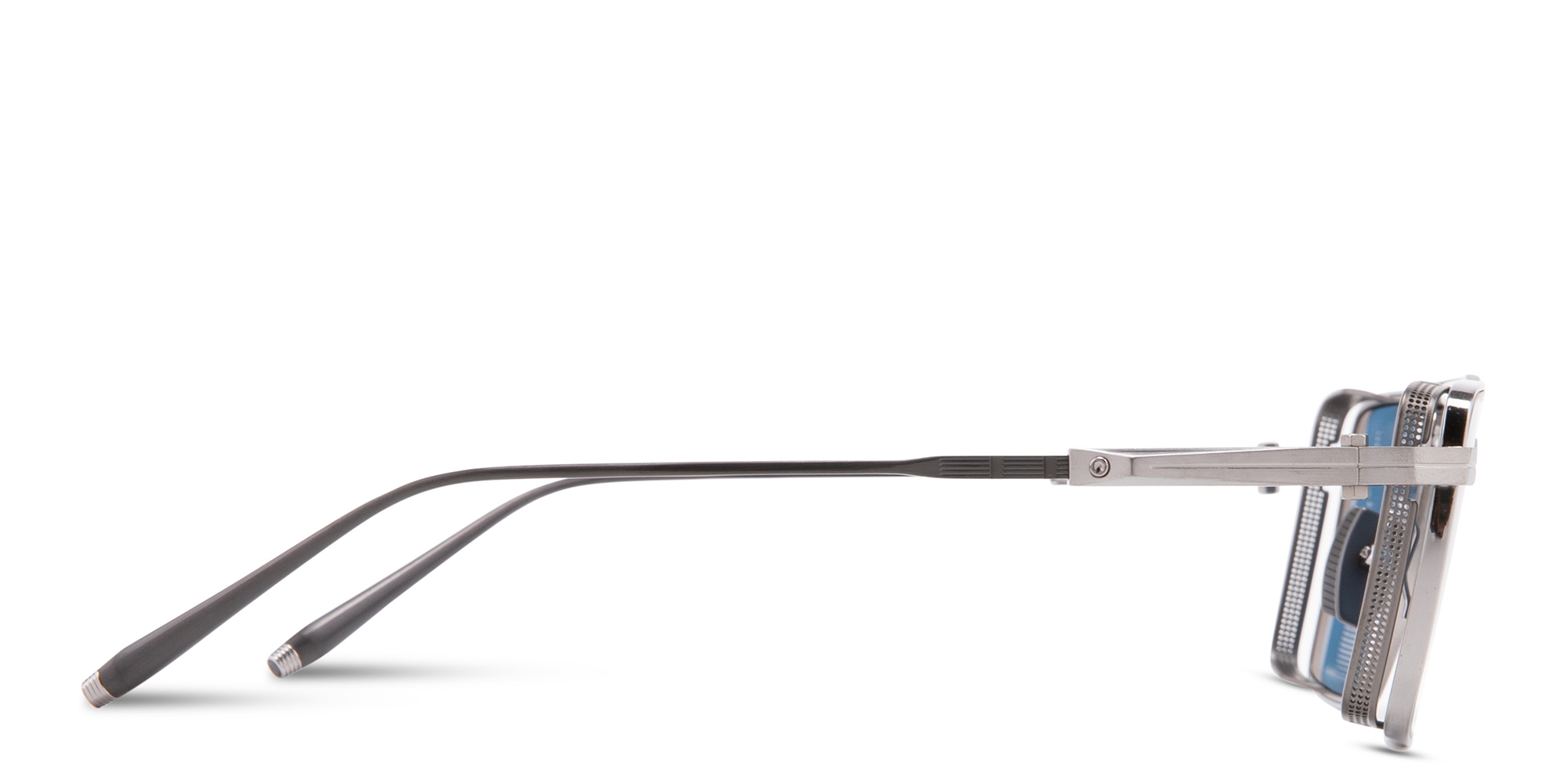 AKONI Sprint-A Unisex Square Sunglasses in Black – Product Photo 3