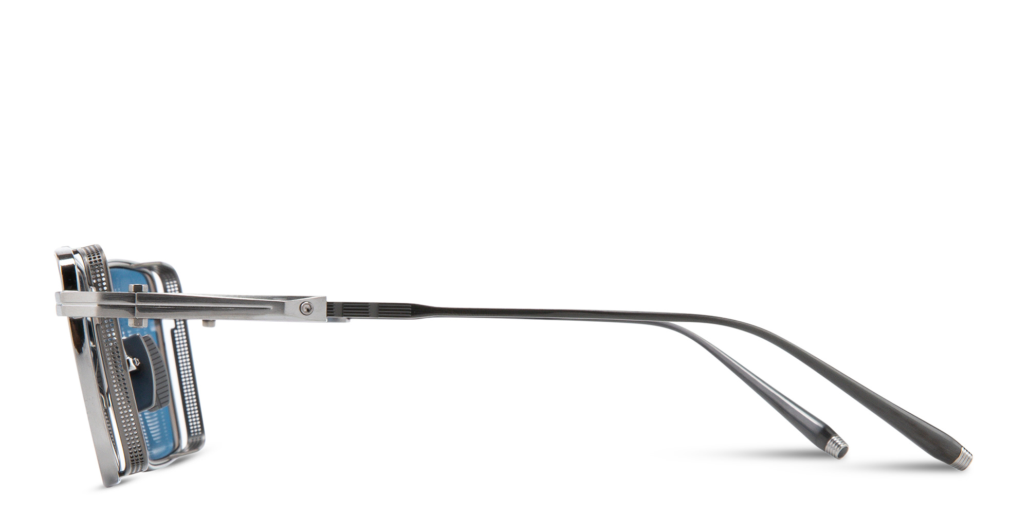 AKONI Sprint-A Unisex Square Sunglasses in Black – Product Photo 4