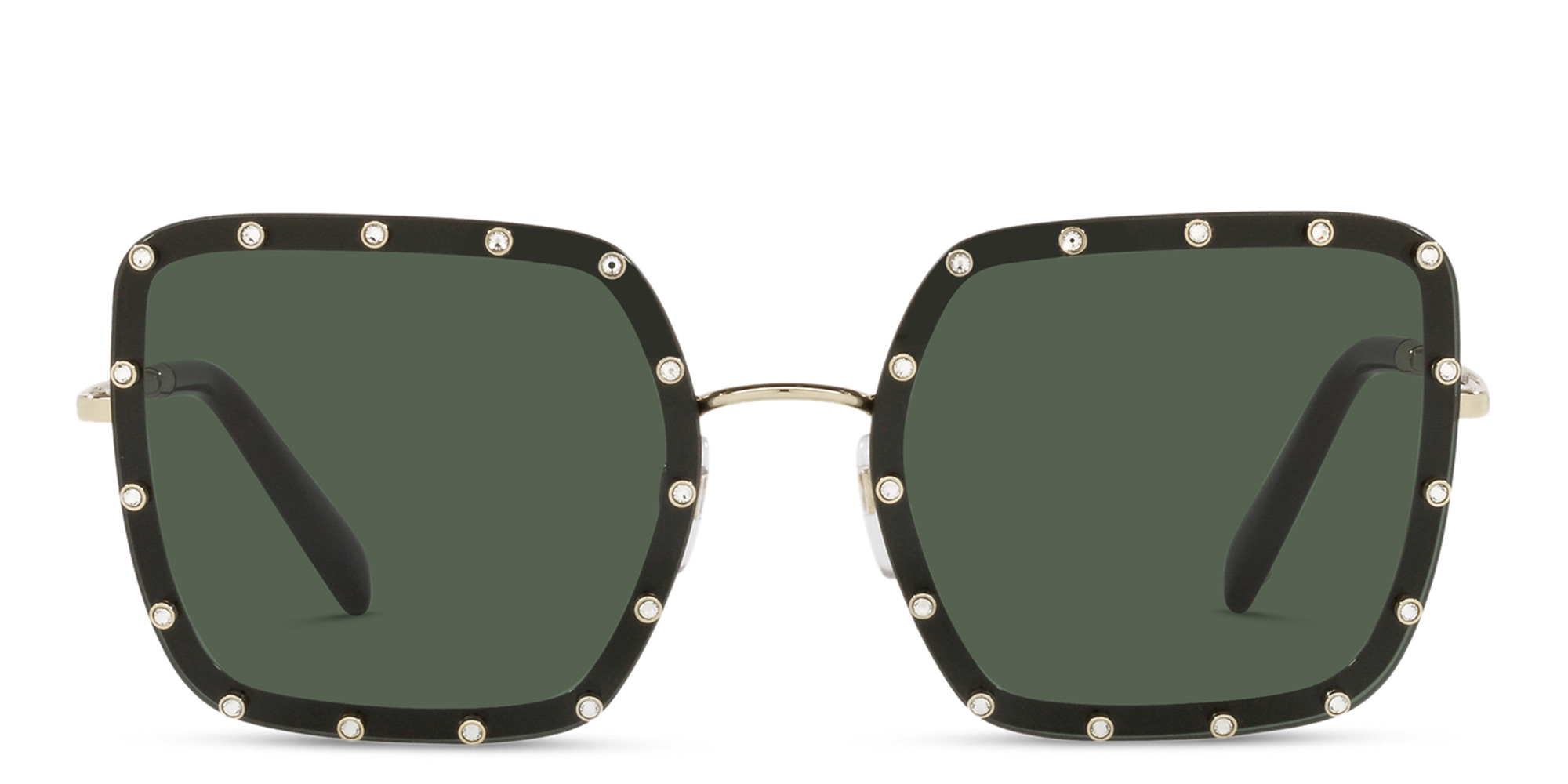 VALENTINO Oversized Square Sunglasses in Black – Product Photo 1