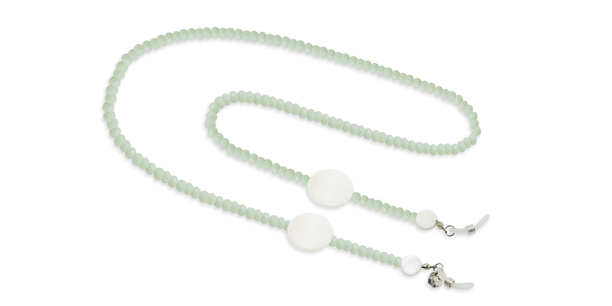 The RICCI DISTRICT Crystals & Mother of Pearl Glasses Chain – Product Photo 1
