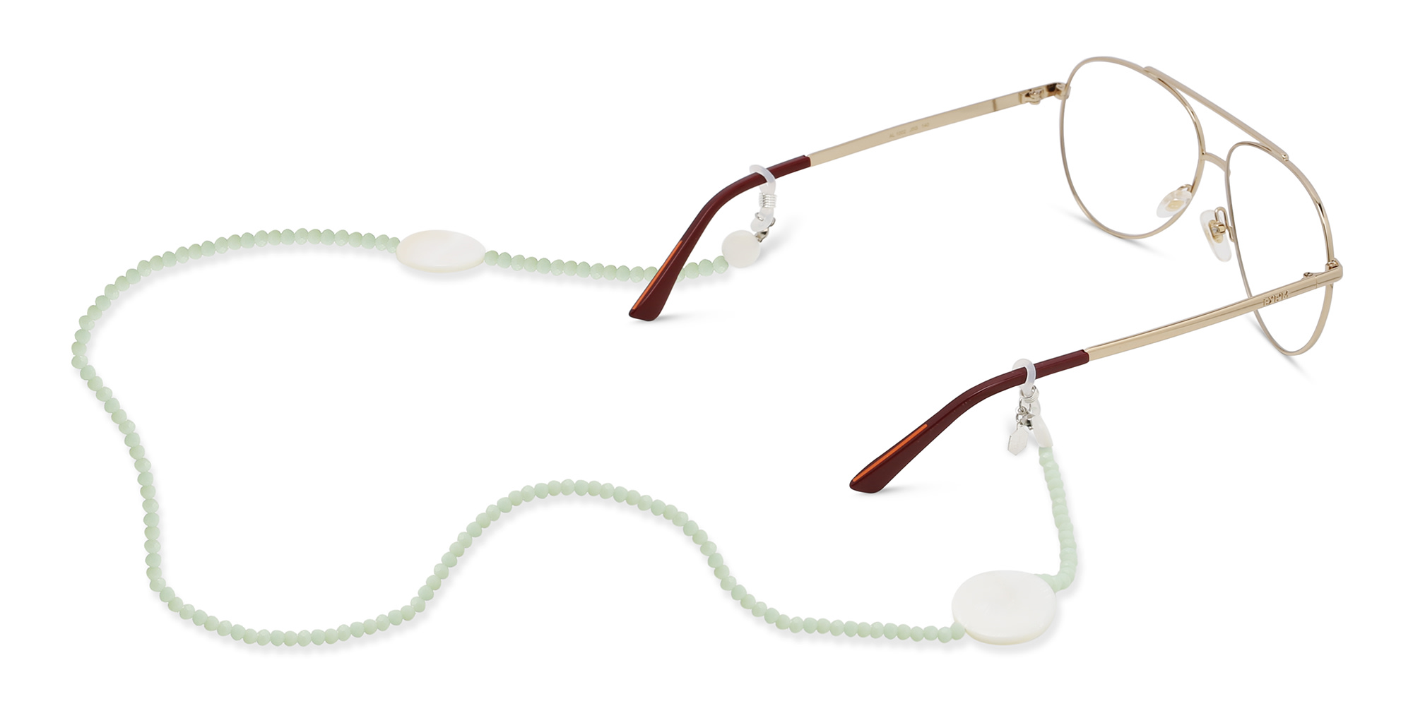 The RICCI DISTRICT Crystals & Mother of Pearl Glasses Chain – Product Photo 4