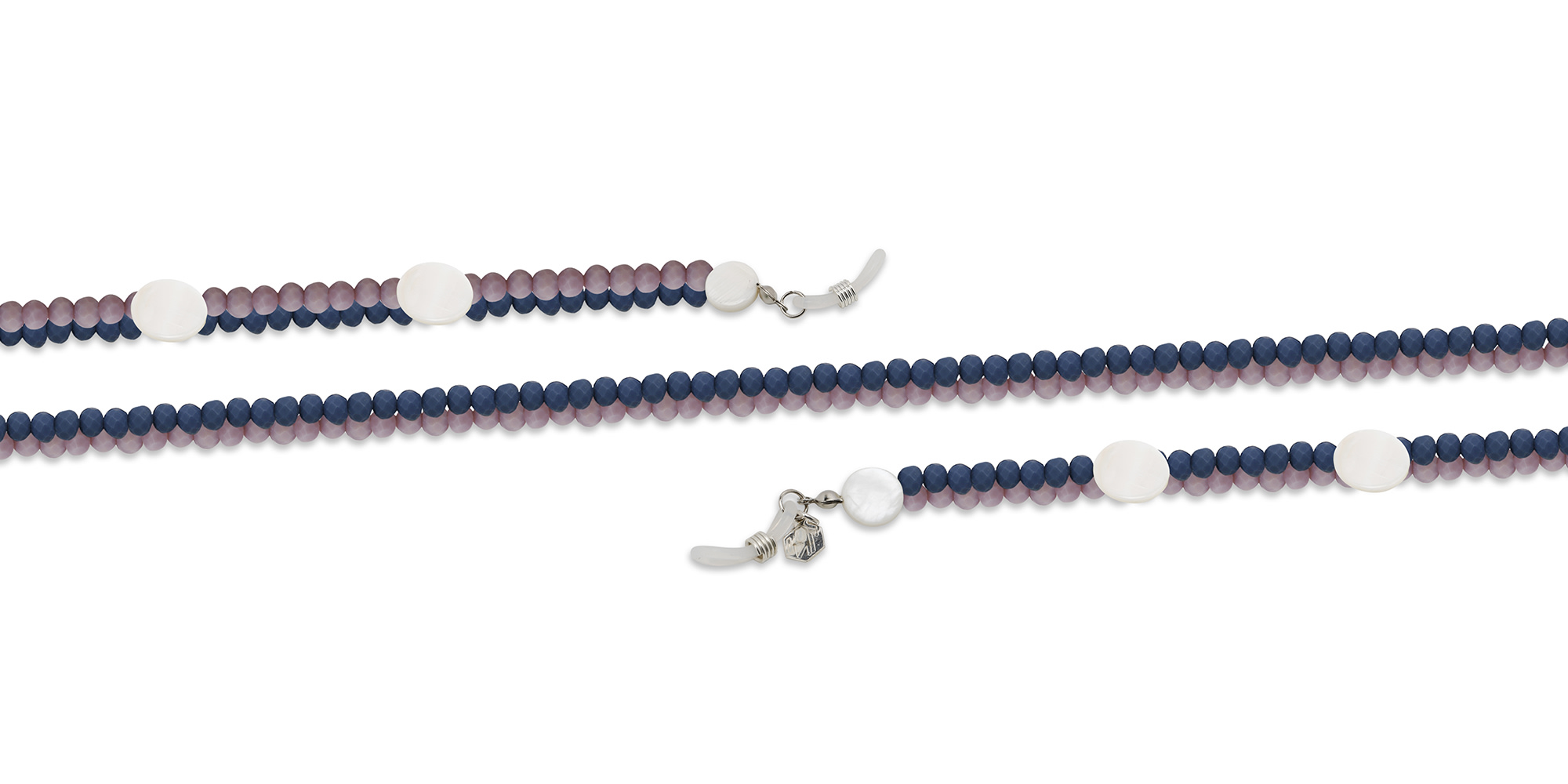 The RICCI DISTRICT Crystals & Mother of Pearl Glasses Chain – Product Photo 2