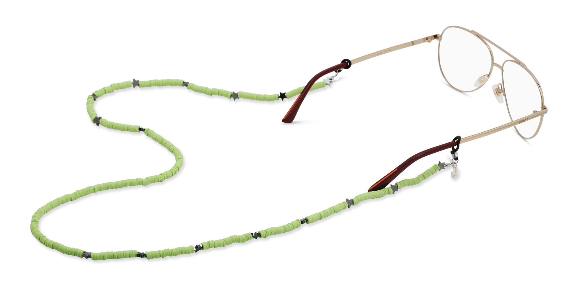 The RICCI DISTRICT Crystals & Hematite Glasses Chain – Product Photo 4