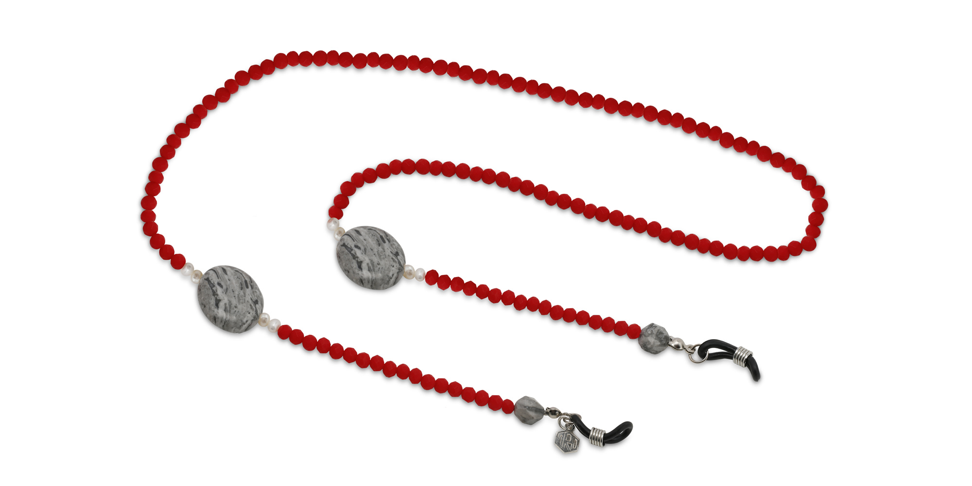 Shop The RICCI DISTRICT Crystals & Jasper Glasses Chain online.