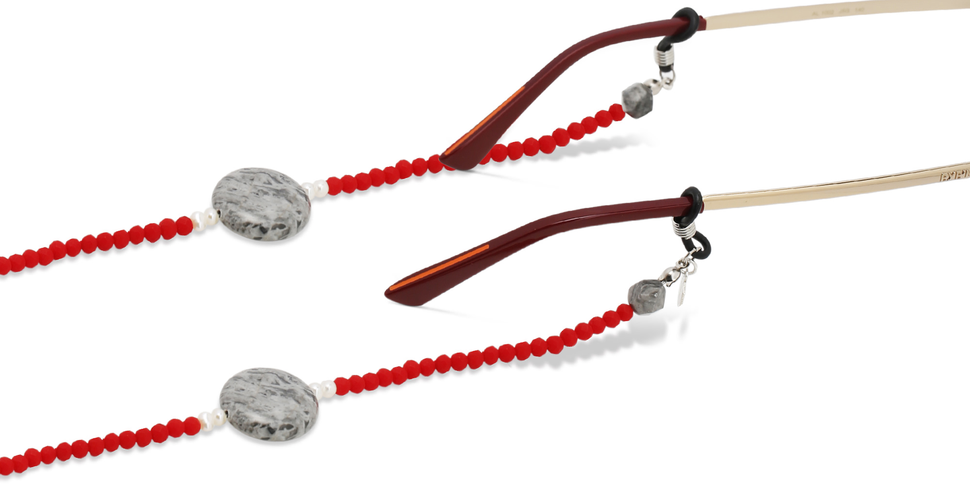 Shop The RICCI DISTRICT Crystals & Jasper Glasses Chain online.