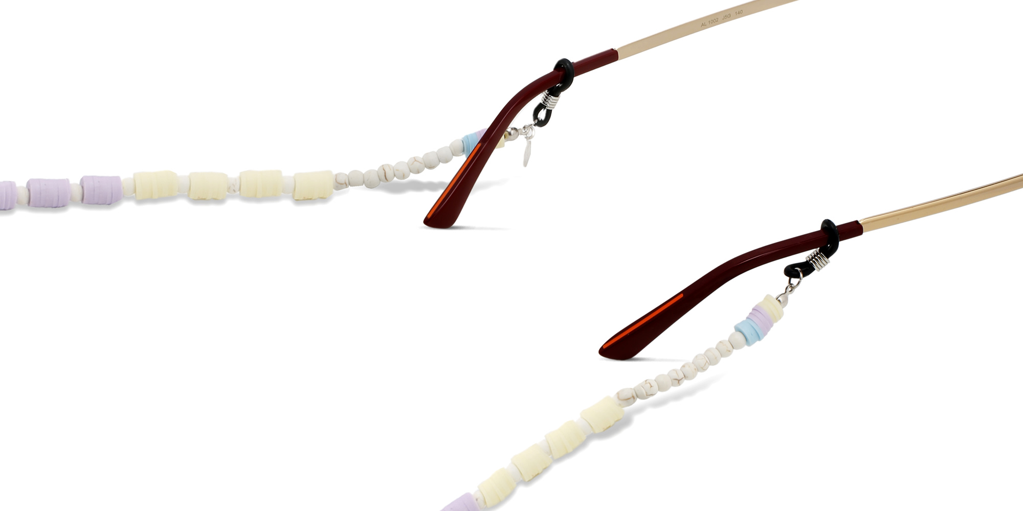 Shop The RICCI DISTRICT Howlite & Polymer Beads Glasses Chain online.