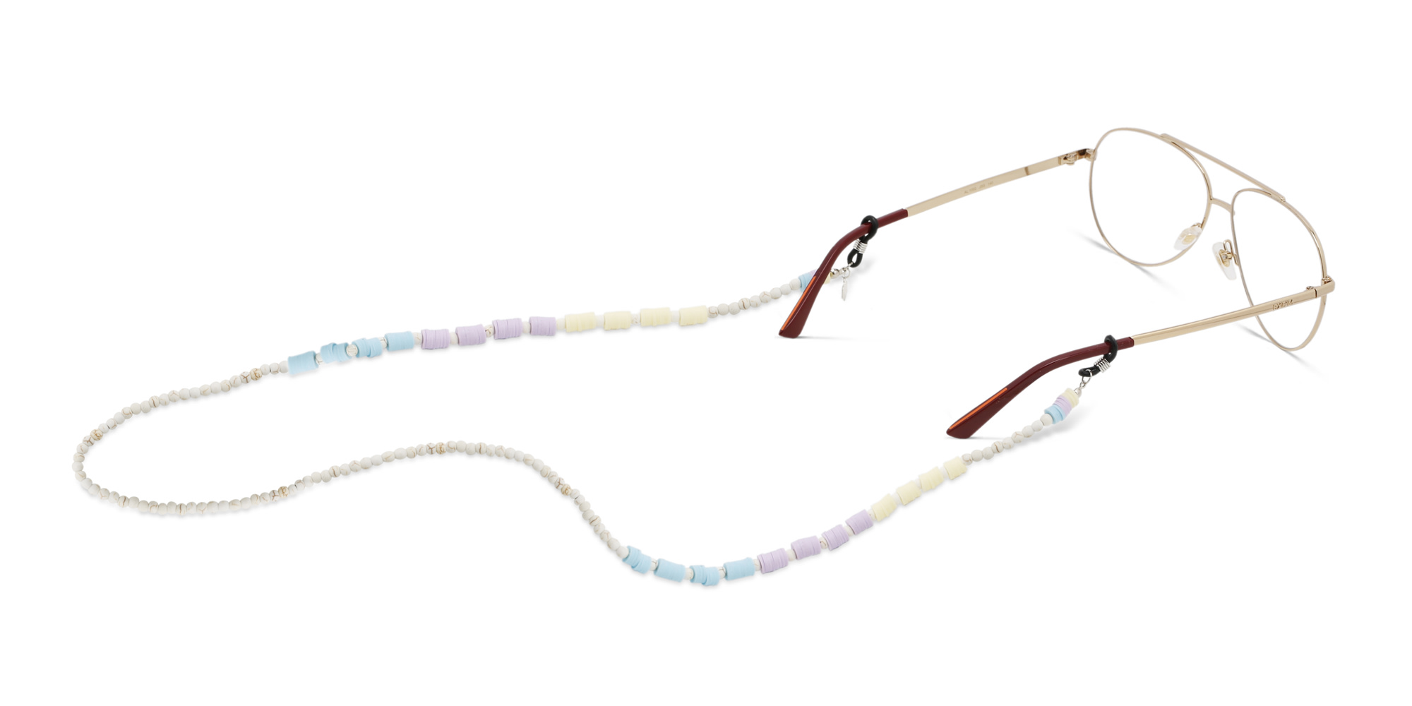 Shop The RICCI DISTRICT Howlite & Polymer Beads Glasses Chain online.