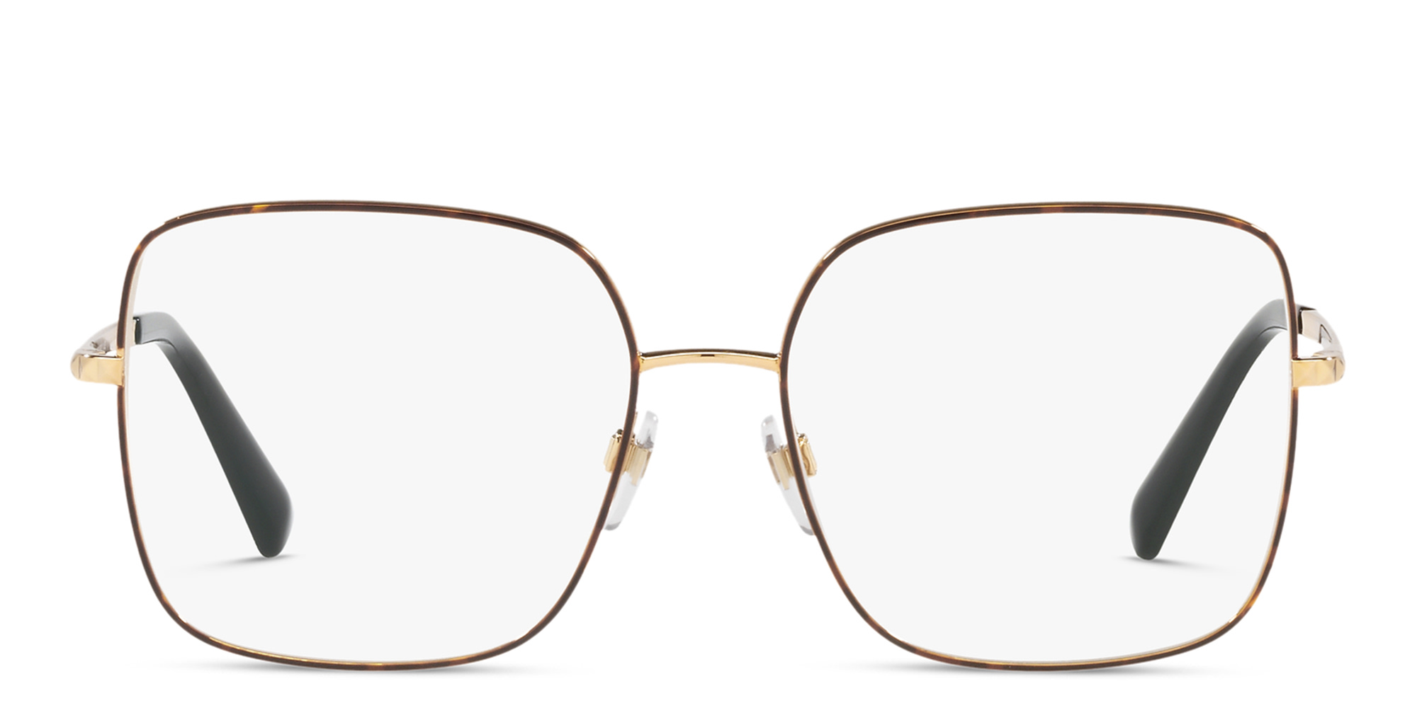 VALENTINO Wide Square Eyeglasses in Havana – Product Photo 1