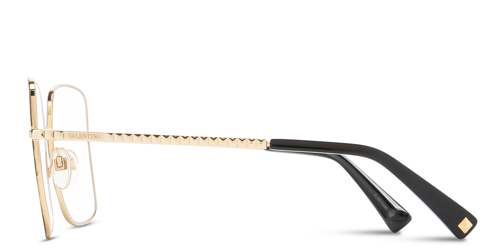 Shop VALENTINO Wide Square Eyeglasses in Havana online.