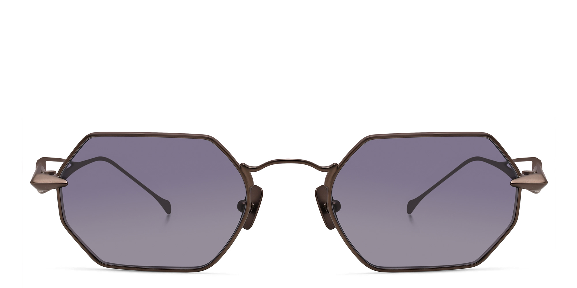 SPILTMILK Hermes Unisex Irregular Sunglasses in Silver – Product Photo 1