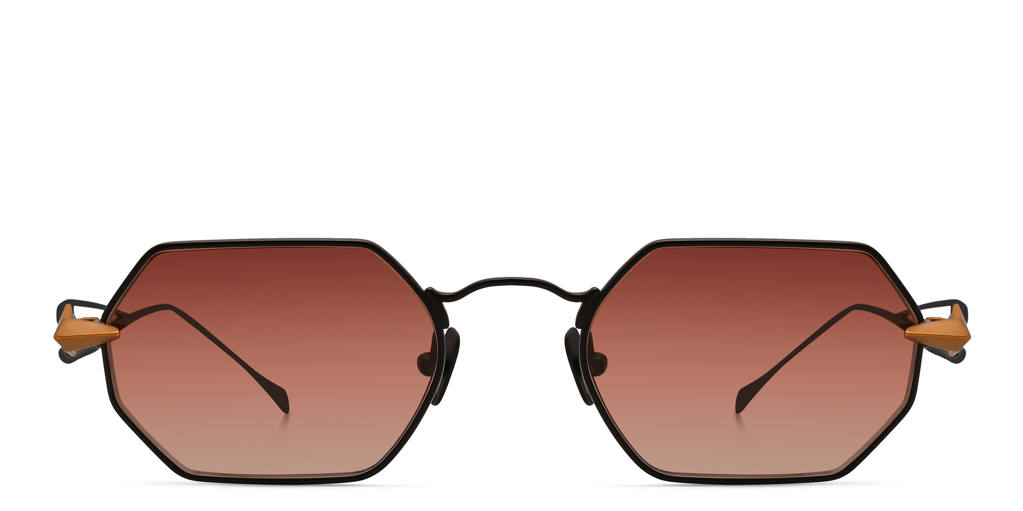 SPILTMILK Hermes Unisex Irregular Sunglasses in Black – Product Photo 1