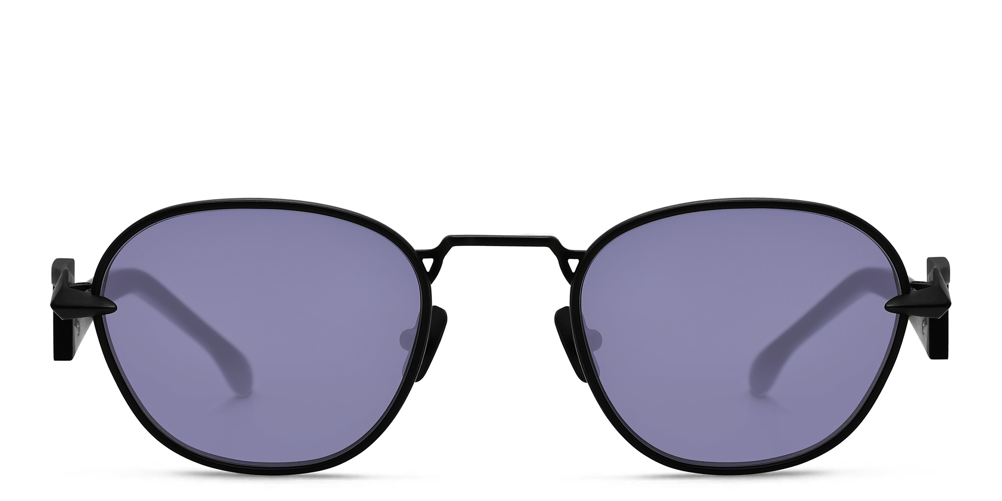 Shop SPILTMILK Selene Unisex Round Sunglasses in Black online.