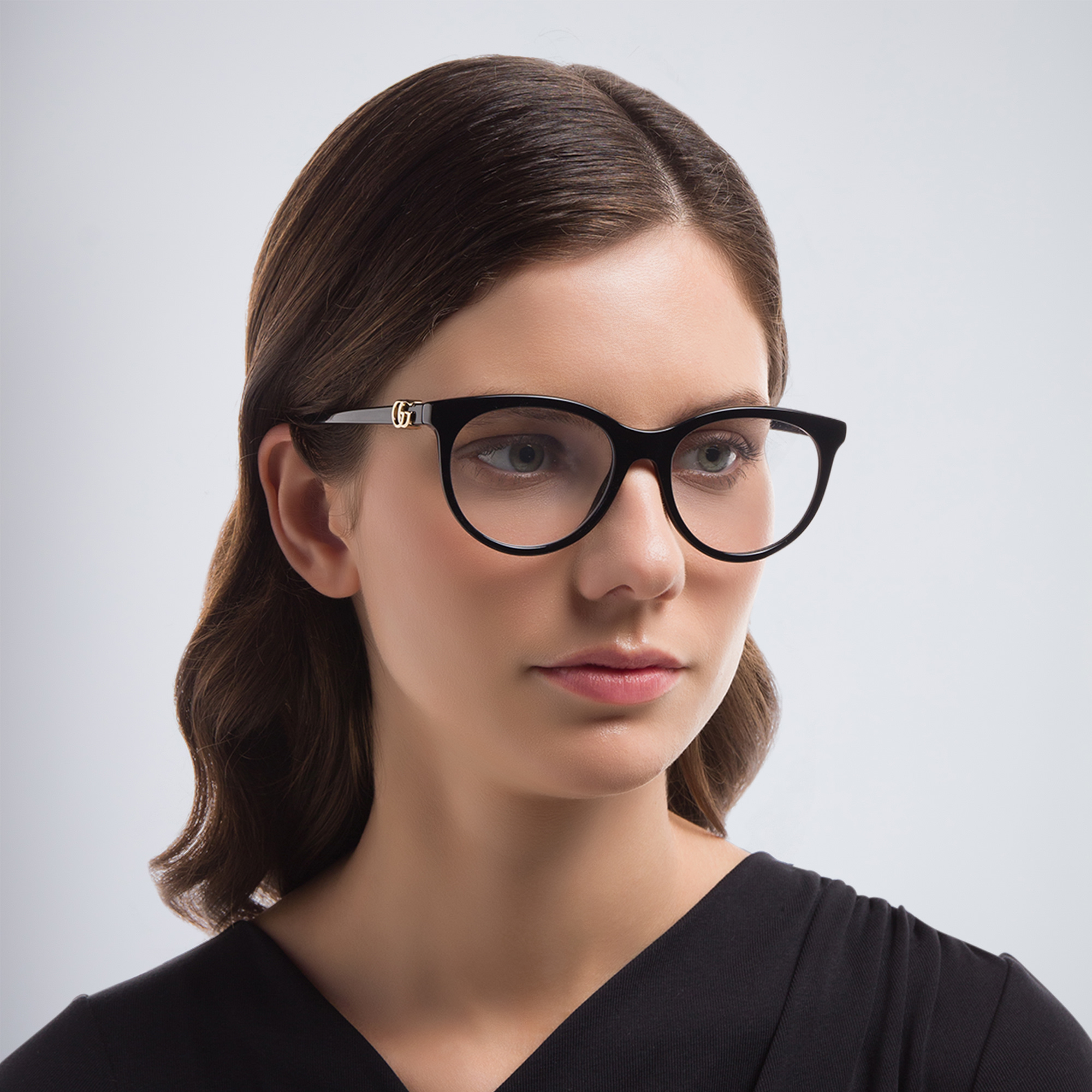 Shop GUCCI GG Cat-Eye Eyeglasses in Havana online.