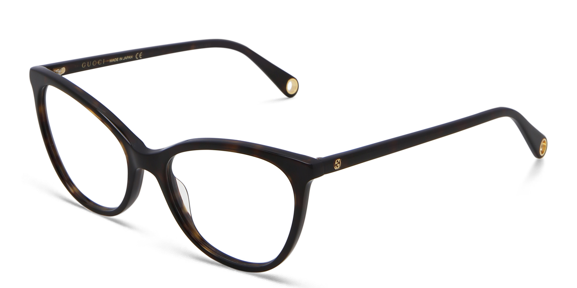 Shop GUCCI Cat Eye Eyeglasses in Havana online.