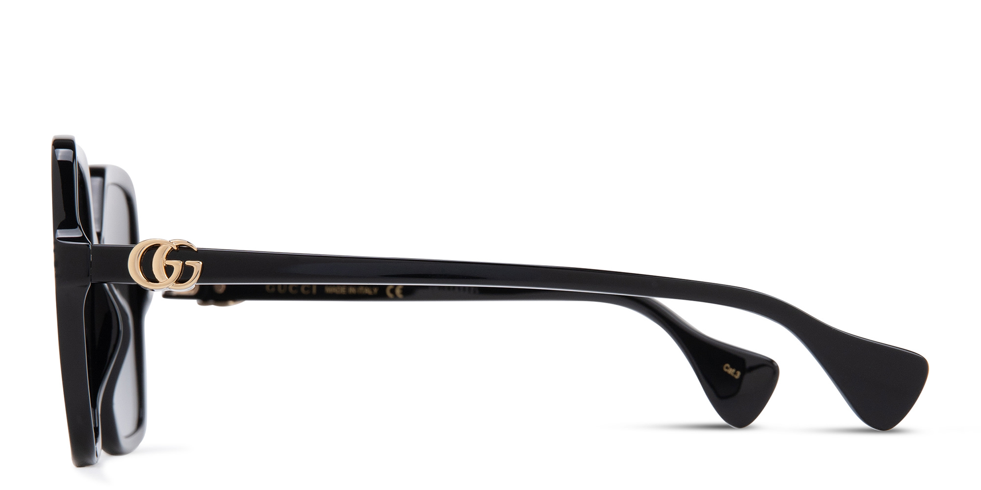 Shop GUCCI Square Sunglasses in Black online.