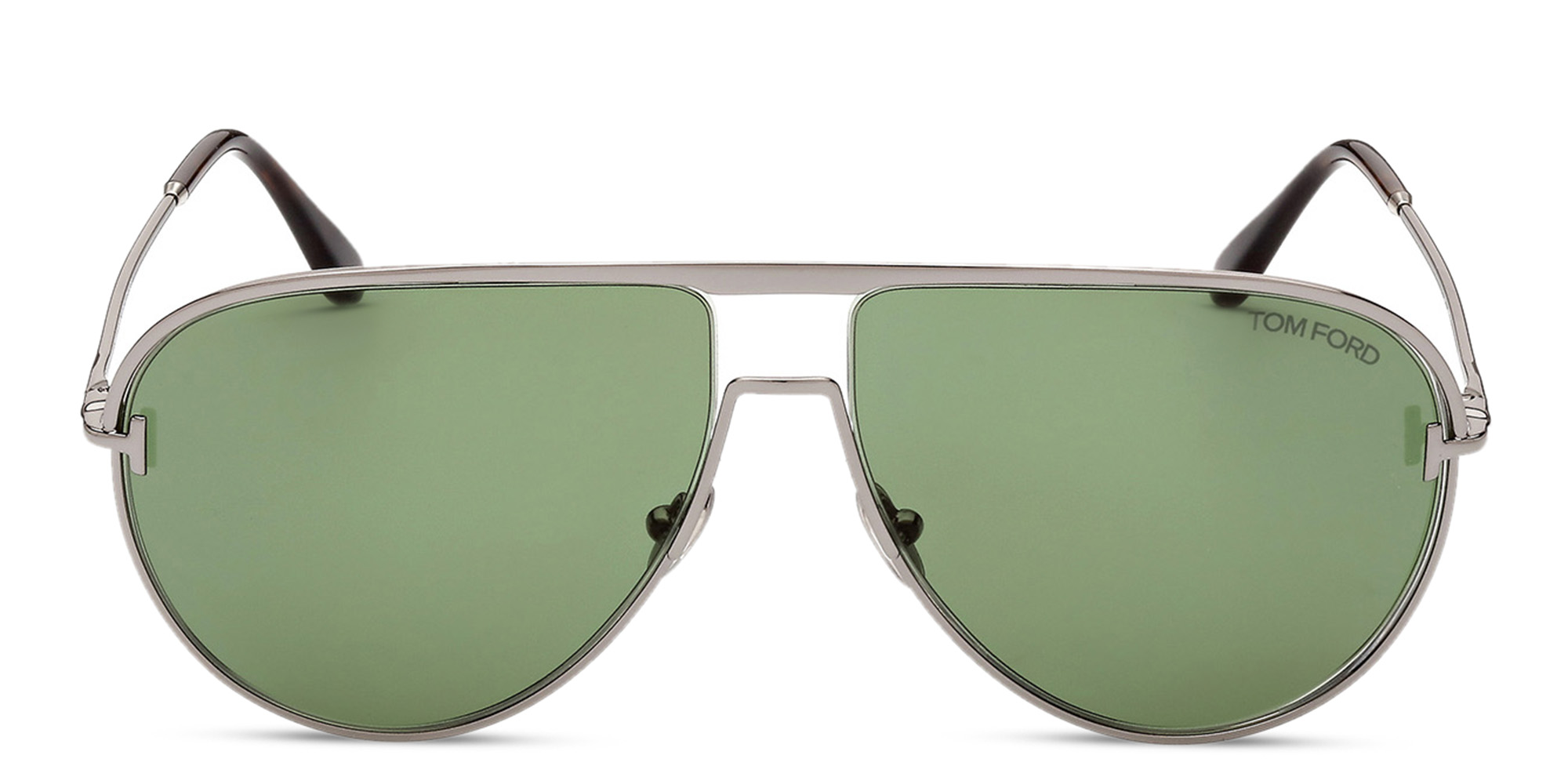 Shop TOM FORD Theo Unisex Pilot Sunglasses in Matte Dark Ruthenium online.