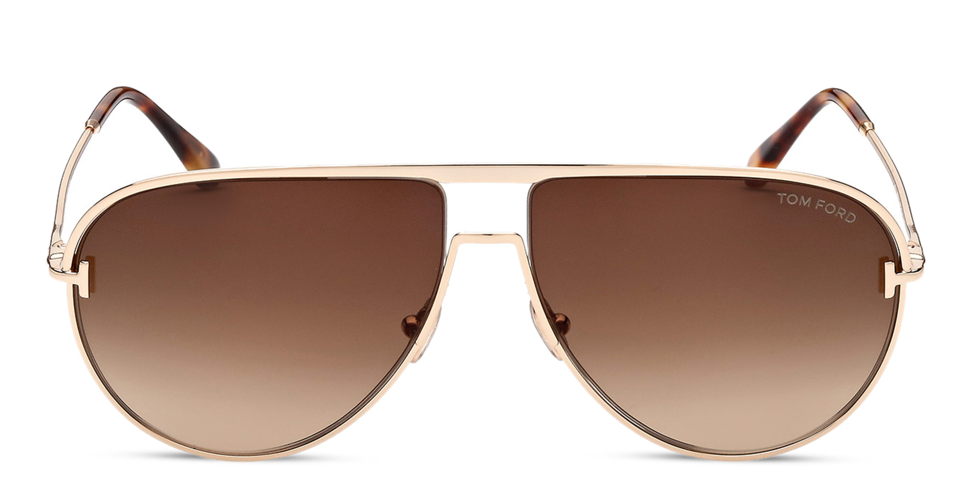 TOM FORD Theo Unisex Pilot Sunglasses in Shiny Rose Gold – Product Photo 1