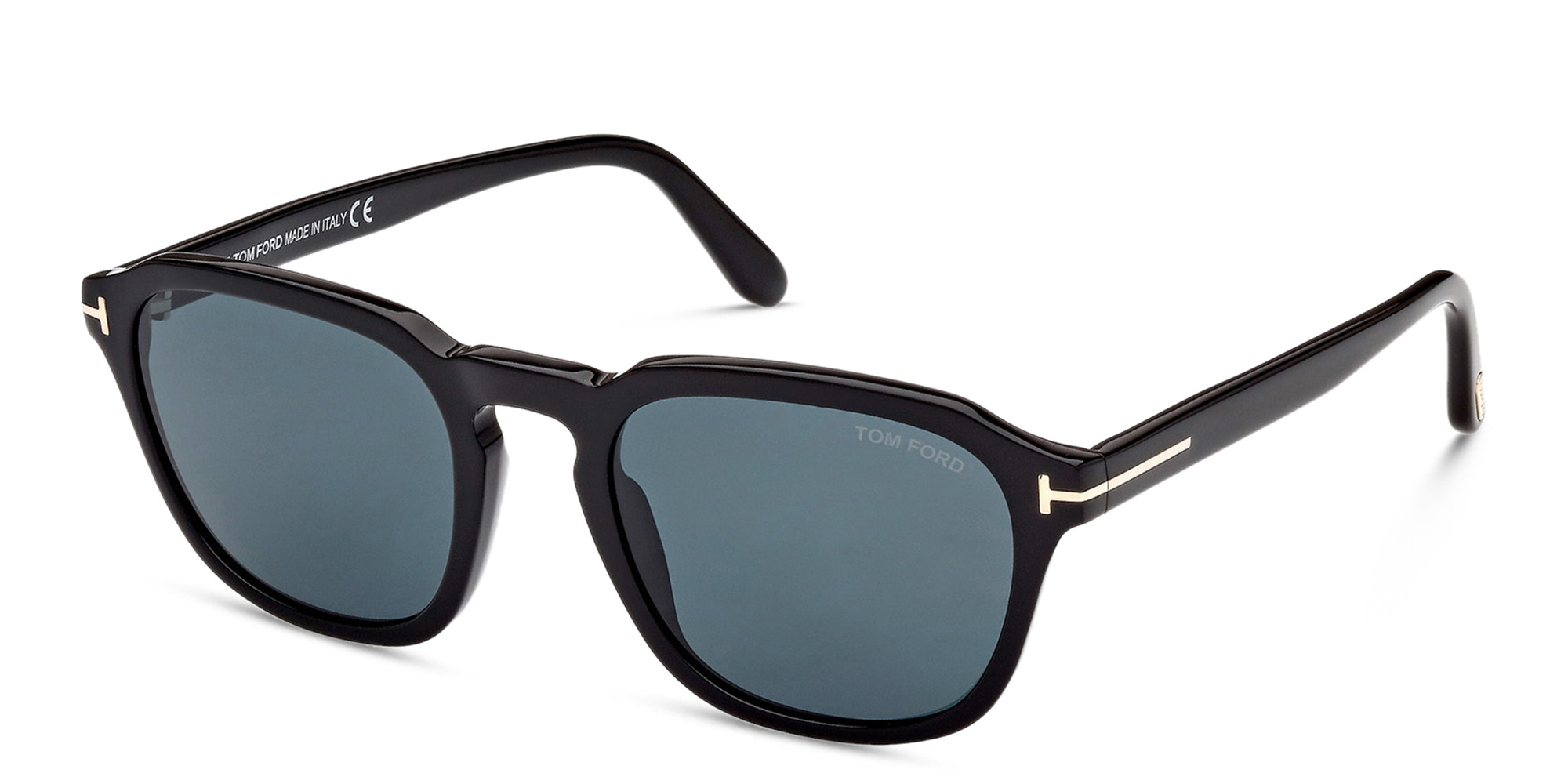 Shop TOM FORD Square Sunglasses in Shiny Black online.