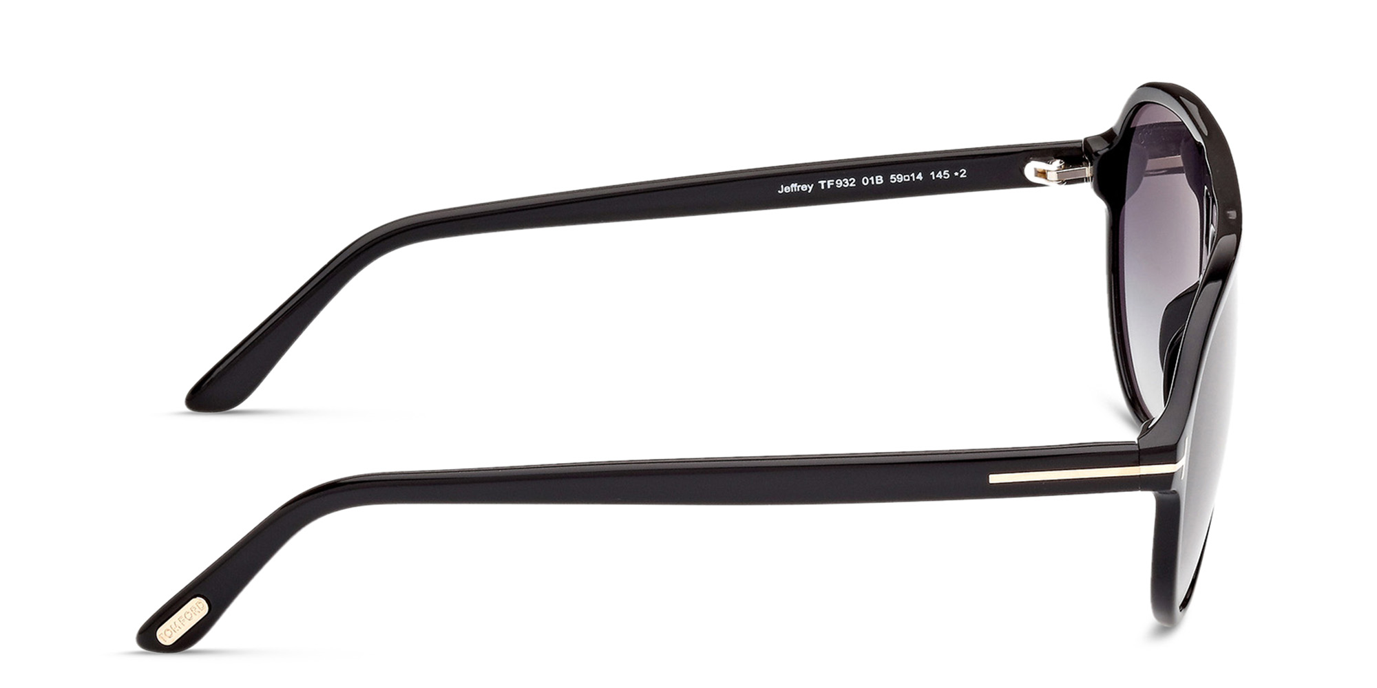 TOM FORD Pilot Sunglasses in Shiny Black – Product Photo 3