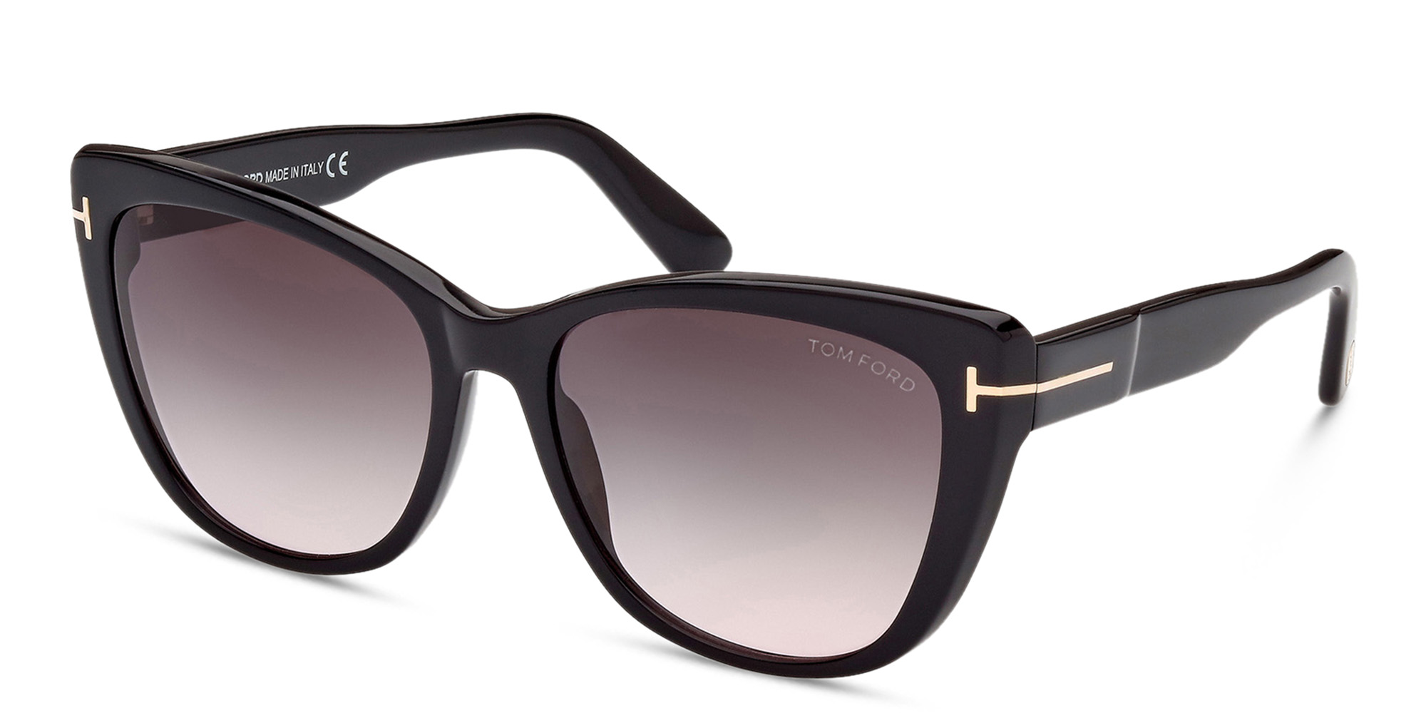 Shop TOM FORD Cat-Eye Sunglasses in Shiny Black online.