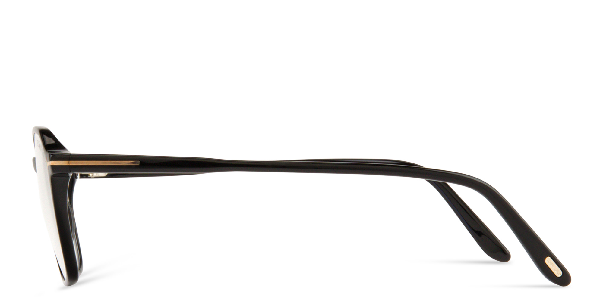 Shop TOM FORD T Logo Square Eyeglasses in Black online.