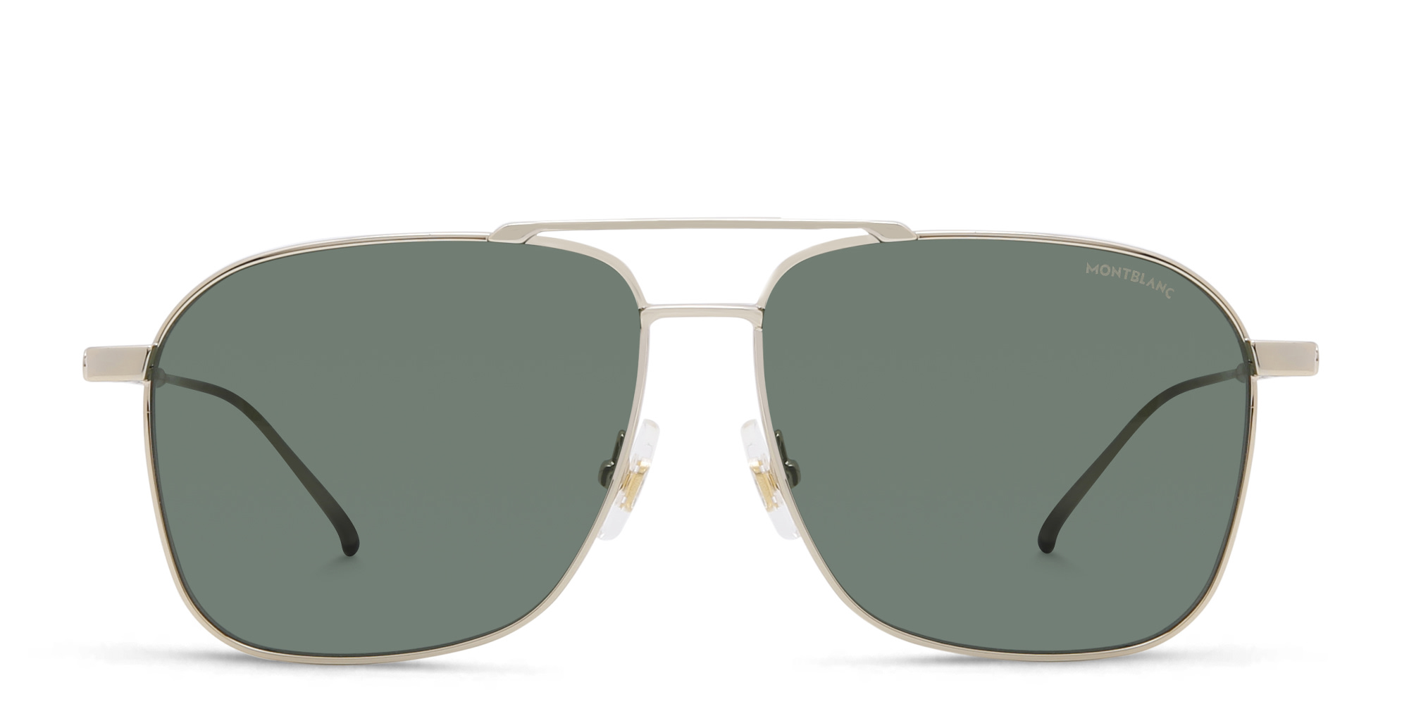 Shop MONTBLANC Aviator Sunglasses in Gold online.