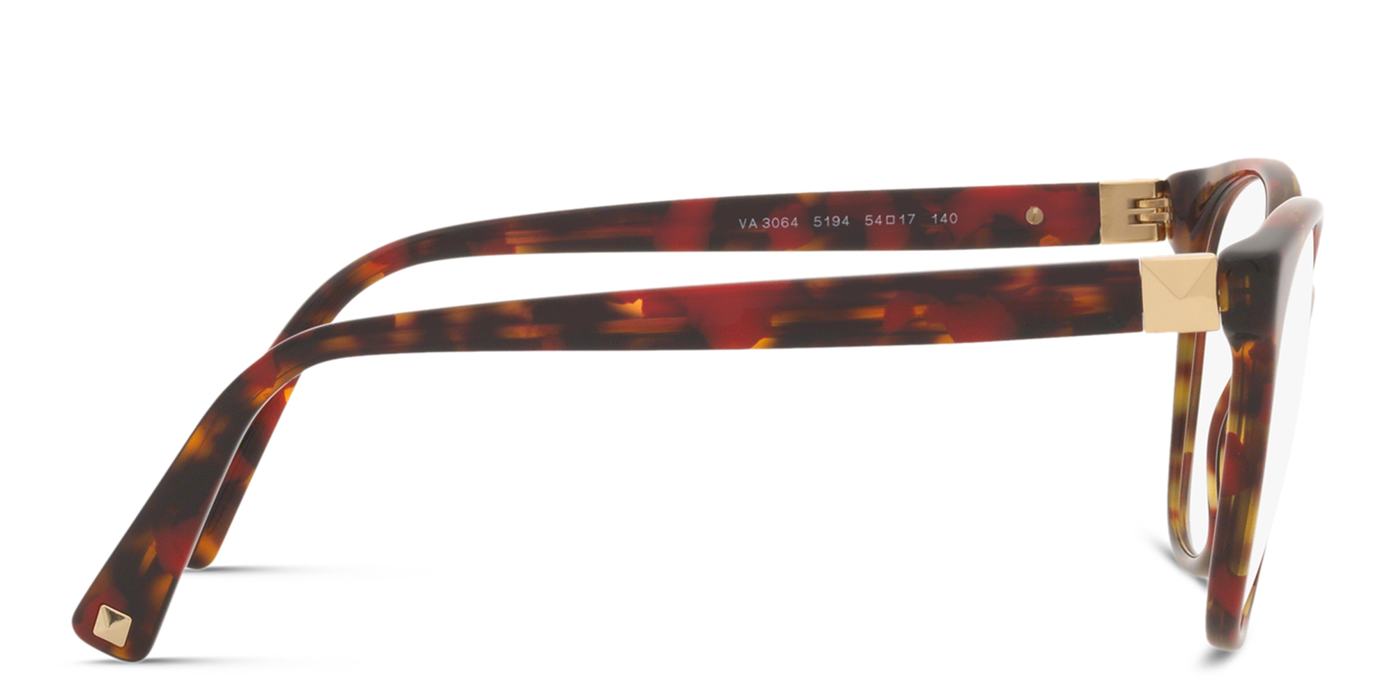 VALENTINO Square Eyeglasses in Brown – Product Photo 3