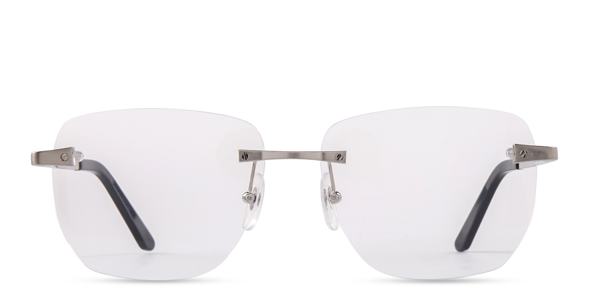 Cartier Santos de Cartier Wide Rimless Eyeglasses in Silver – Product Photo 1