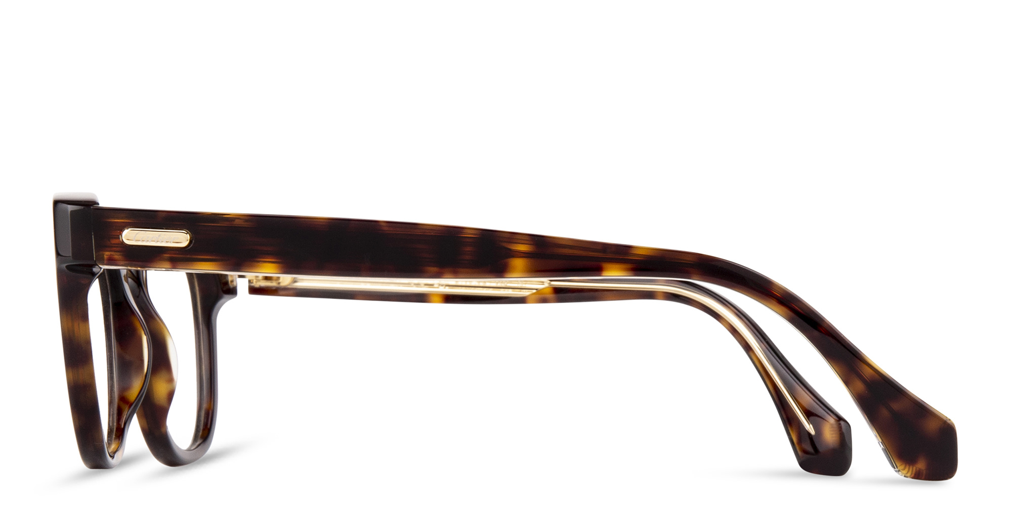 Shop Cartier Signature 'C'de Cartier Square Eyeglasses in Havana online.