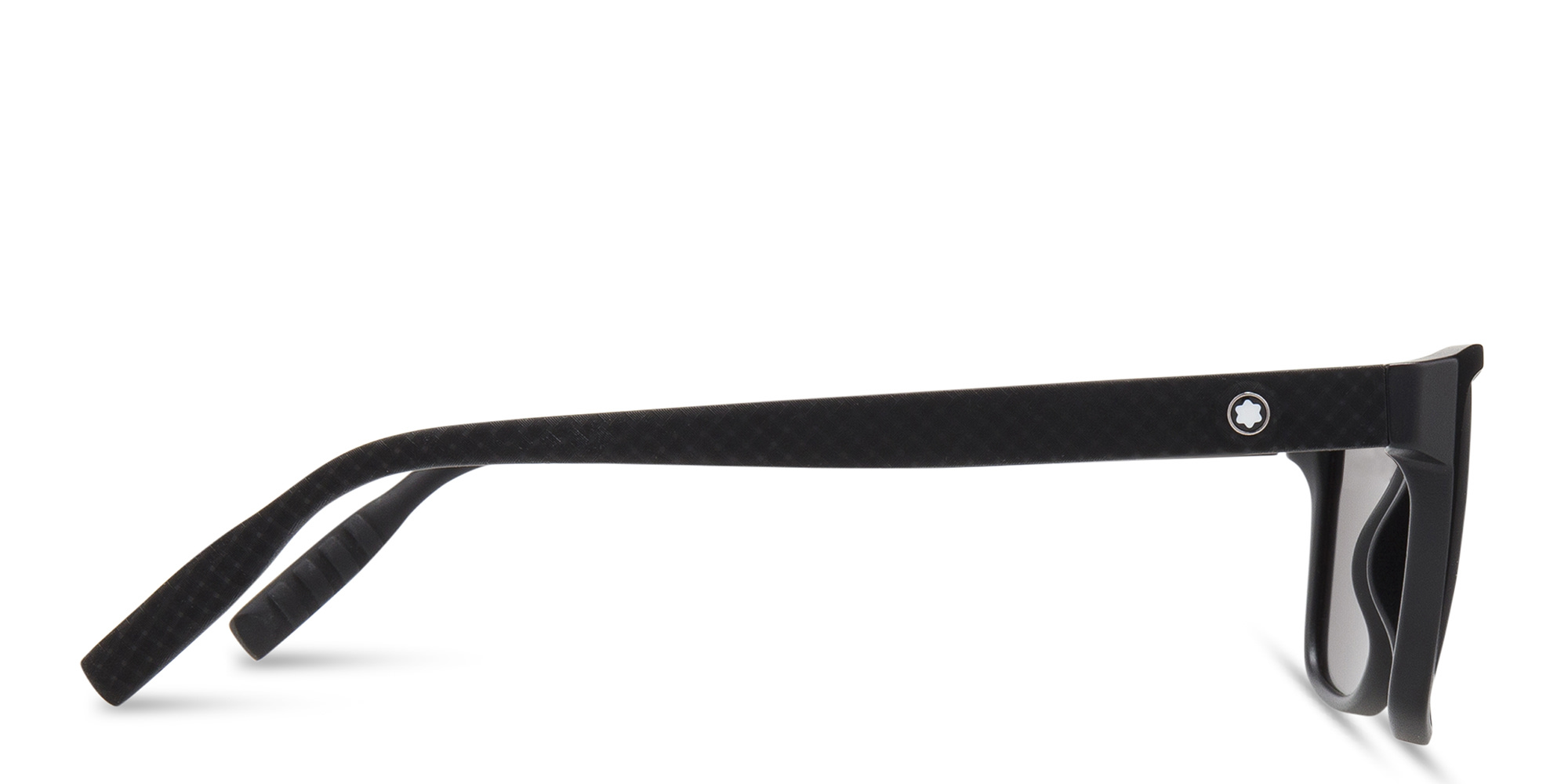 Shop MONTBLANC Rectangle Sunglasses in Black online.