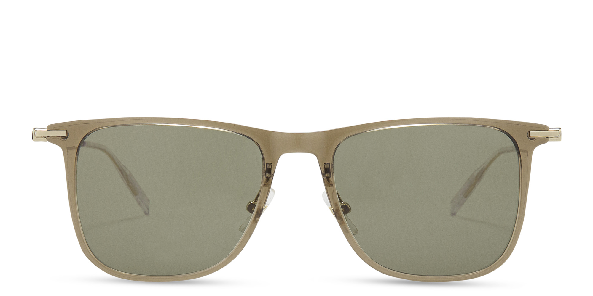 Shop MONTBLANC Rectangle Sunglasses in Brown online.