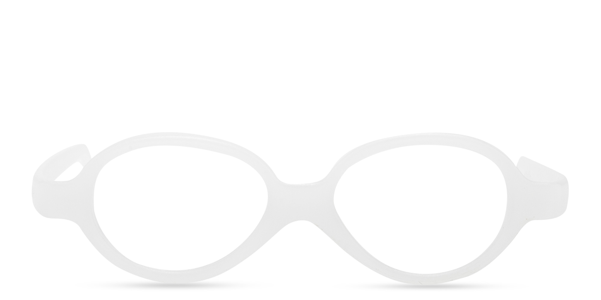 Mira Flex Kids Round Eyeglasses in White – Product Photo 1